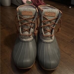 Gray Waterproof Rubber Boots